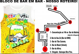 bloco de bar em bar